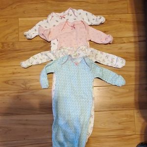 Baby girl sleeper gowns